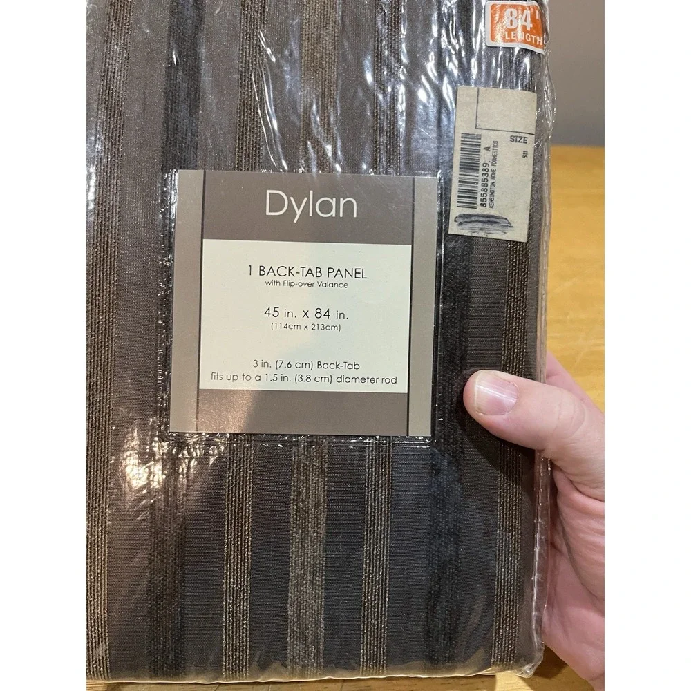 Vtg Kensington Chocolate Brown Striped Curtain Panels 45x84